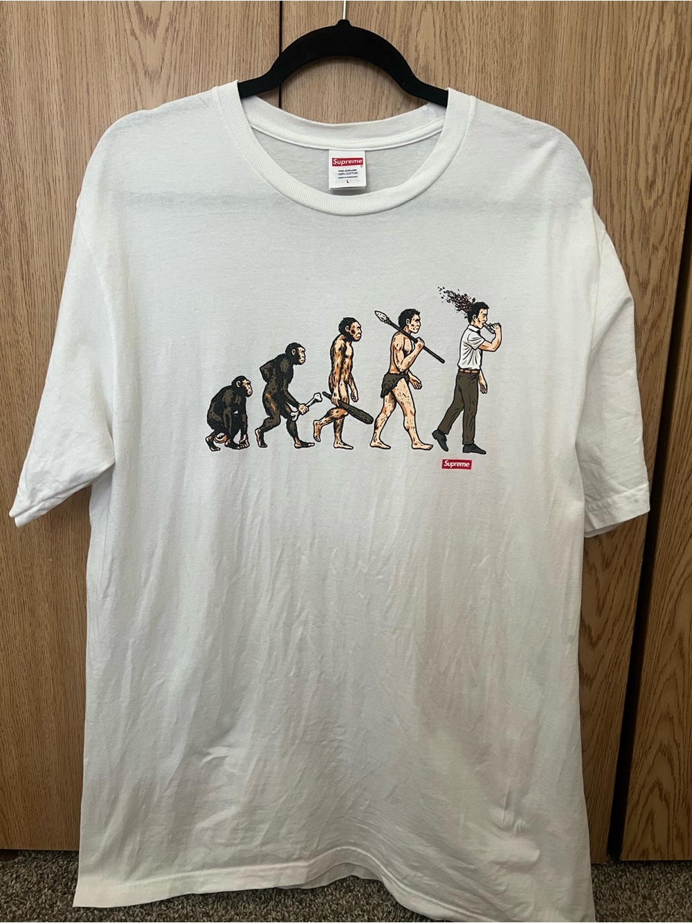Supreme White Evolution Graphic Short-Sleeve Tee